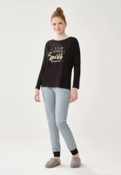 CREW NECK LONG SLEEVE - Nachtwäsche Set - Navy -Dagİ 015b2065c5724282a72c1bf08d4d8769 3