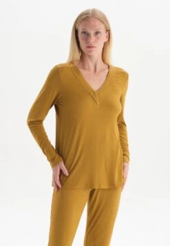 LONG SLEEVE - Nachtwäsche Set - Dark Mustard -Dagİ 083e8d45d4294a248040125d3687e78f