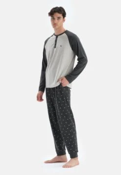 CREW NECK LONG SLEEVE - Nachtwäsche Set - Grey -Dagİ 0b1719a842e14604a16d6831cc6f3702