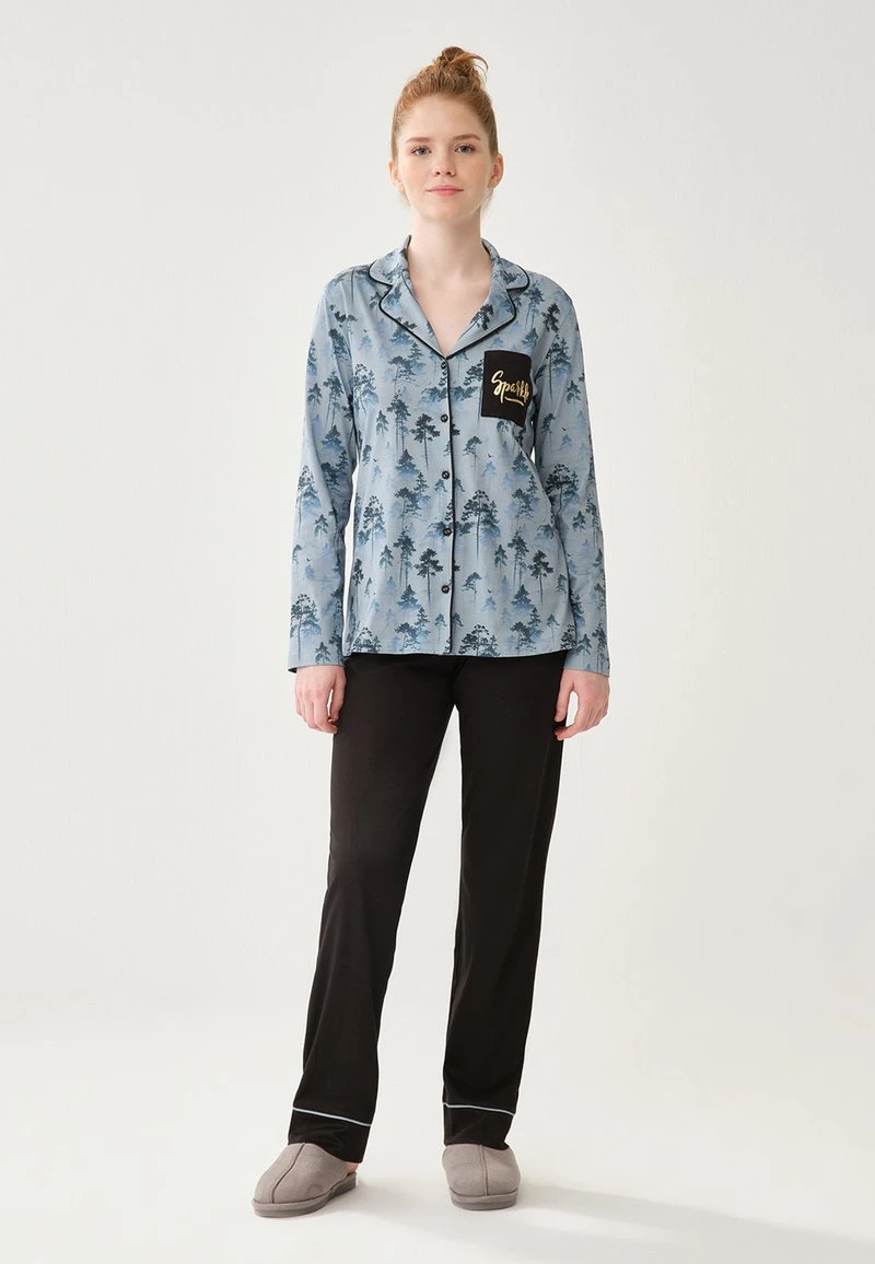 LONG SLEEVE SET - Nachtwäsche Set - Navy 6 LONG SLEEVE SET - Nachtwäsche Set - Navy – Bild 6