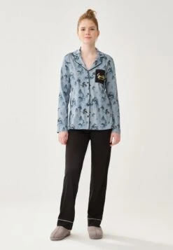 LONG SLEEVE SET - Nachtwäsche Set - Navy