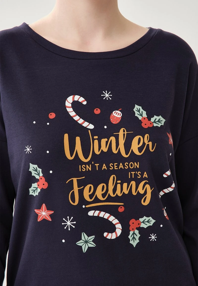 Nachtwäsche Shirt - Navy 3 Nachtwäsche Shirt - Navy – Bild 3