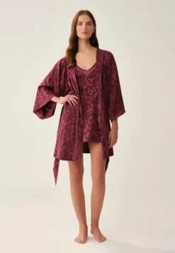 THREE-QUARTER SLEEVE - Bademantel - Bordeaux -Dagİ 2ff108abee09451cb7b6ed1aeb68fa32