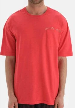 EMBROIDERED - Nachtwäsche Set - Red -Dagİ 40c045b1356447bfb49208bc6b1220be