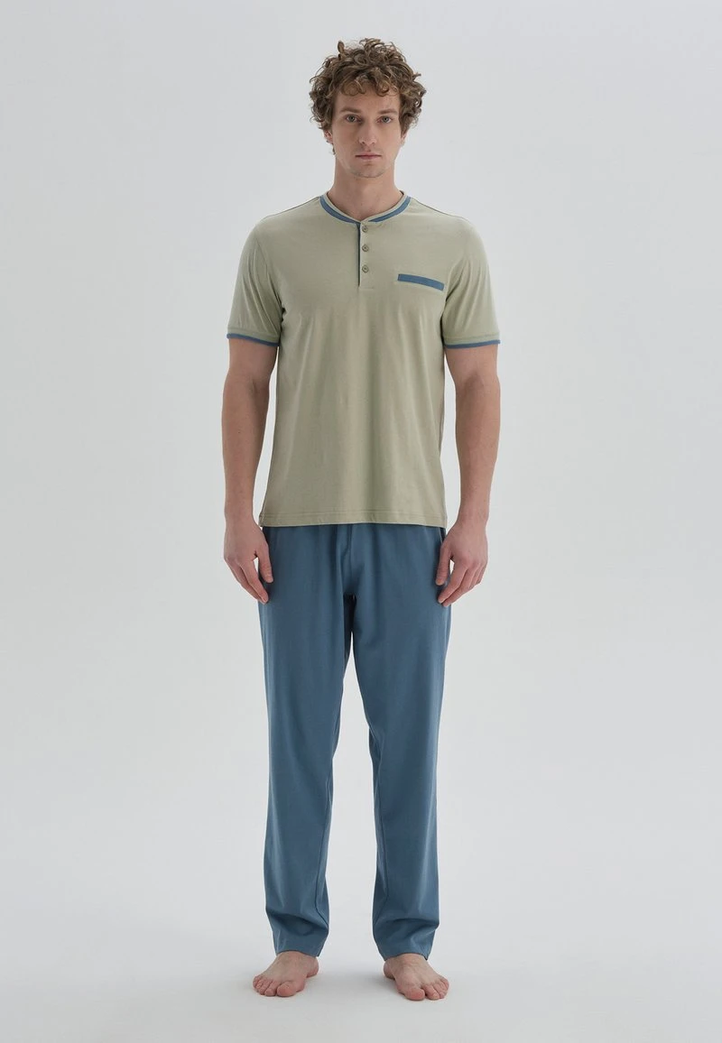 Nachtwäsche Set - Khaki/blue 1 Nachtwäsche Set - Khaki/blue