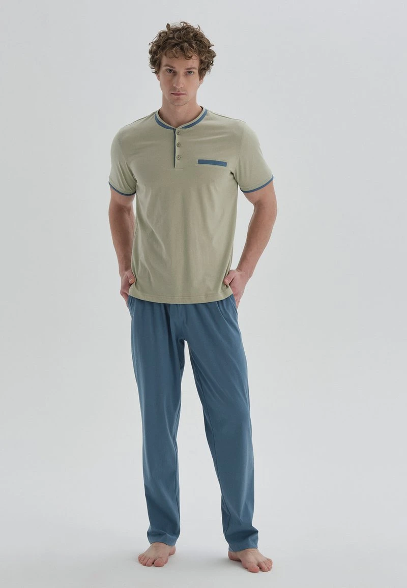 Nachtwäsche Set - Khaki/blue 2 Nachtwäsche Set - Khaki/blue – Bild 2