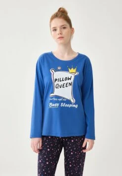 SAX CREW NECK LONG SLEEVE - Nachtwäsche Set - Sax -Dagİ 6892db525ffb431394ca4d170b7b706c