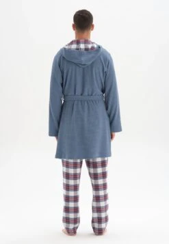 PLAID DETAILED WAFFLE - Bademantel - Indigo -Dagİ 721ae21b1e924d64bf66be86d8360262