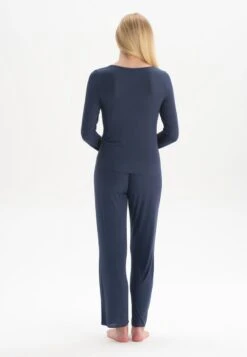 LONG SLEEVE V-NECK SET - Nachtwäsche Set - Navy -Dagİ 76f7fcd7f56f4f729256927c89e1b77c