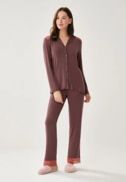 LONG WIDE LEG - Nachtwäsche Hose - Terracotta -Dagİ 7b4842724e294a308eea3aa045ac8899 1