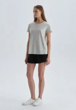 T-Shirt Basic - Grey Melange -Dagİ 7da76bcc71de473a910ead185bb5afa6