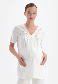 MATERNITY - Nachtwäsche Shirt - White