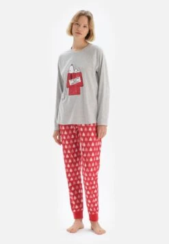 SNOOPY SET - Nachtwäsche Set - Grey