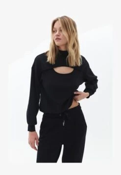 Sweatshirt - Black -Dagİ a4b4acde47f6452fb352063ecb5a4261