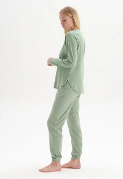 LONG SLEEVE TOP, FLORAL PRINT SET - Nachtwäsche Set - Green -Dagİ a63e84112fe14d2eb4357079a21970be
