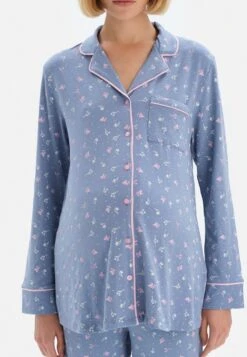 SET MAMA MATERNITY - Nachtwäsche Set - Blue -Dagİ ab5db36bbb65494eb525f2a7ac230537