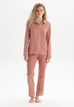 SET - Nachtwäsche Set - Terracotta