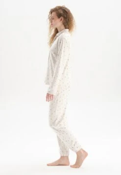 LONG SLEEVE FLORAL PATTERN - Nachtwäsche Set - Ecru 8 LONG SLEEVE FLORAL PATTERN - Nachtwäsche Set - Ecru -Dagİ c38e1df15c1c402a8161d6291d34cc81