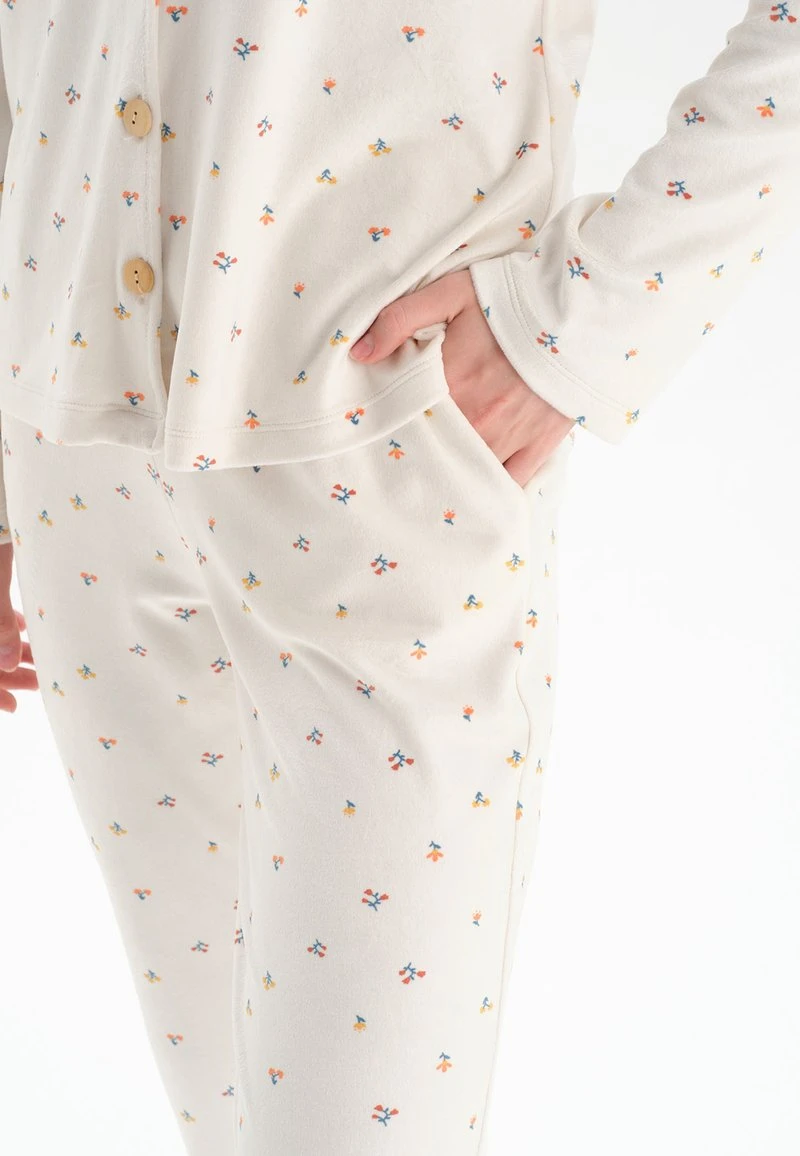 LONG SLEEVE FLORAL PATTERN - Nachtwäsche Set - Ecru 6 LONG SLEEVE FLORAL PATTERN - Nachtwäsche Set - Ecru – Bild 6