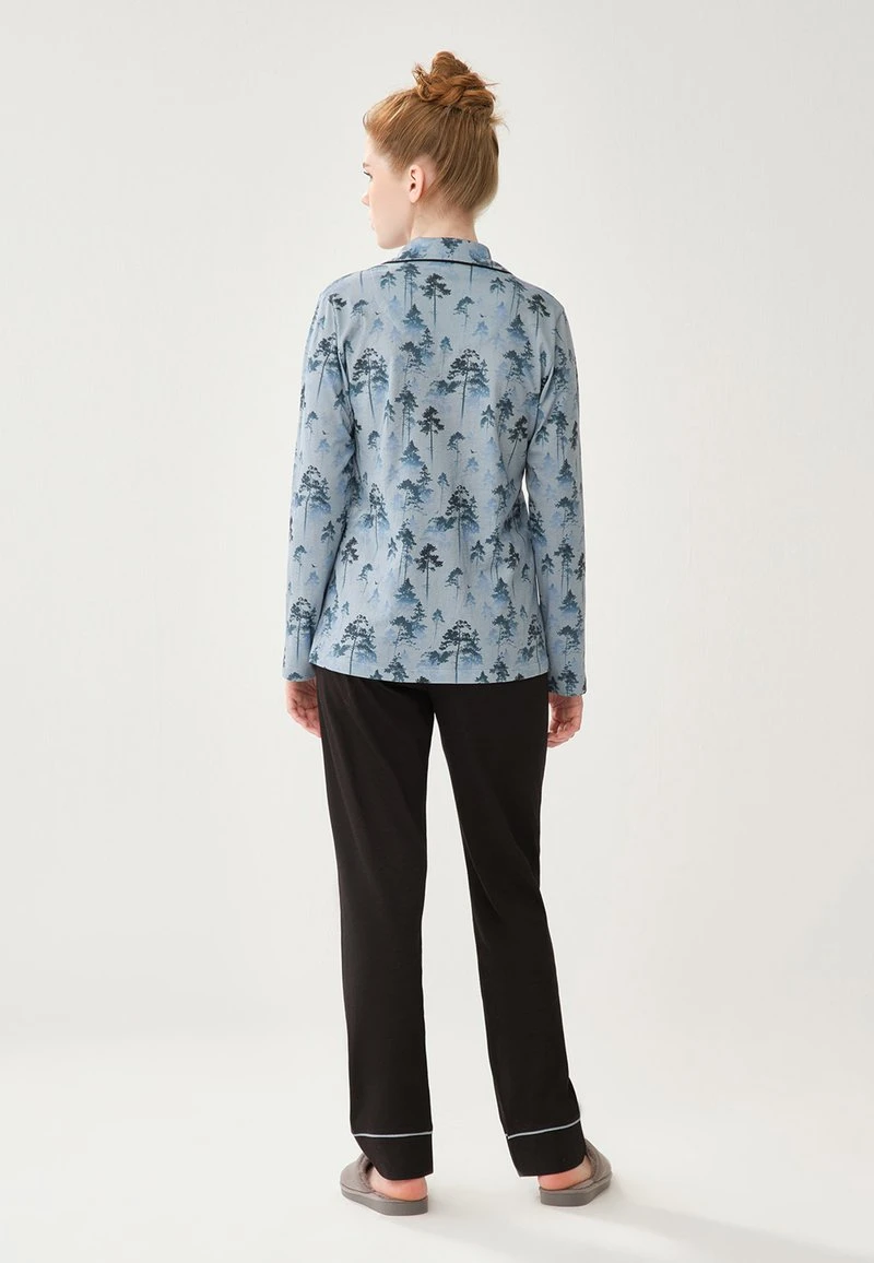 LONG SLEEVE SET - Nachtwäsche Set - Navy 2 LONG SLEEVE SET - Nachtwäsche Set - Navy – Bild 2