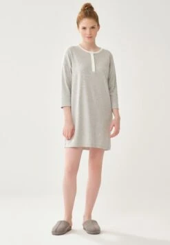 CREW NECK LONG SLEEVE - Nachthemd - Grey
